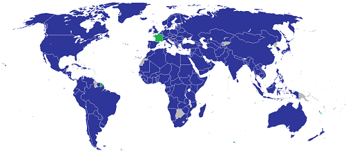 کشورهای صنعتی  جهان  با کدام کشورها رابطه دیپلماتیک دارند در یک نگاه ؟